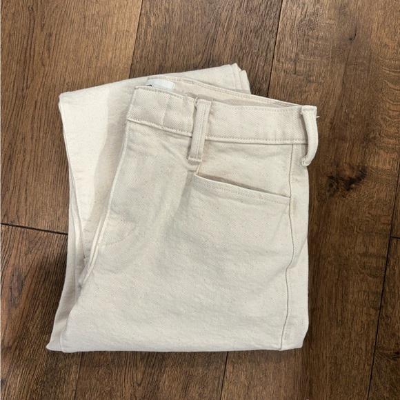 Banana Republic White Mid-Rise Cropped Cuffed Denim Pants – Size 26 - Picture 3 of 5